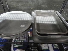 *Assorted Stainless Steel Pizza Trays, Roasting Ti