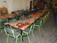 *Twenty Three 80x80cm Square Dining Tables on Pede