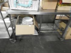 *Stainless Steel Mobile Preparation Table with App