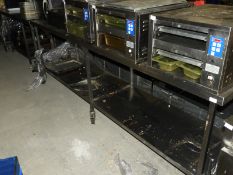 *Large Stainless Steel Mobile Preparation Table wi