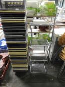 *Glass and Metal Four Tier Display Unit and a Quan