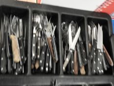*Tray Containing Steak Knives & Forks