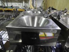 *Stainless Steel Wash Hand Basin with Lever Taps