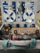 *Wicker Picnic Basket with Accessories