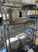 *Four Tier Mobile Chrome Pot Rack