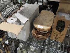 *Box Containing Assorted Till Rolls, Wood Serving