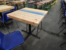 *Twenty Seven 80x80cm Square Tables on Pedestal Ba