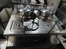 *Stainless Steel Inset Countertop Two Pot Bain Mar