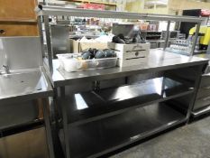 *Stainless Steel Preparation/Servery Unit with Not