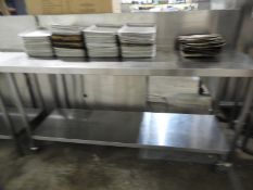 *Stainless Steel Preparation Table with Splashback