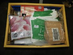 *Box of Assorted Disposable Packaging, Coffee Stir