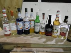 *Assorted Full & Part Bottles of Assorted Syrups,