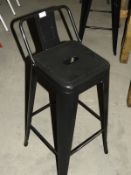 *Pair of Black High Seat Barstools