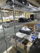 *Four Tier Mobile Chrome Pot Rack