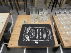 *Thirteen Jack Daniels Glasses and a Sign