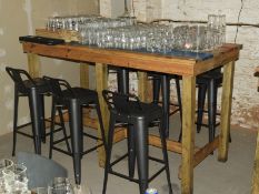 *Six Leg Poseur Table Made From Reclaimed Timber