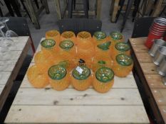 *Nineteen Pineapple Drinking Glasses