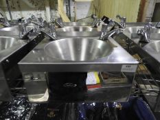 *Stainless Steel Wash Hand Basin with Lever Taps