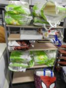 *Beech & Silver Shelf Unit and Assorted Cellophane