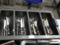 *Tray Containing Steak Knives & Forks