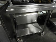 *Stainless Steel Mobile Preparation Unit with Draw