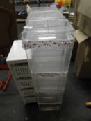 *Plastic Storage Boxes, Wood DRawers, etc.