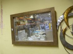*Wood Effect Framed Mirror 87x61cm