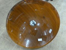 *Round Wood Effect Glass Sink