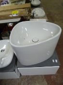 *White Cabinet with Grey Worktop and Freestanding