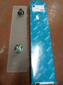 Vado Frosted Glass Shelf with Chrome Brackets