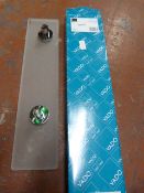 Vado Frosted Glass Shelf with Chrome Brackets