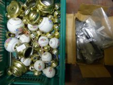 Box of Handles and Assorted Finials