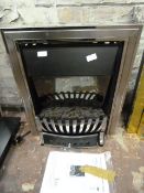 *Black & Chrome LED Coal Effect Electric Fire