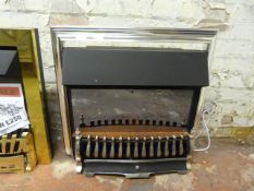 *Black & Chrome Electric Fire