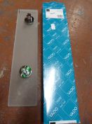 Vado Frosted Glass Shelf with Chrome Brackets