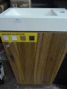 *Oak Effect Cabinet with Composite Sink and Door