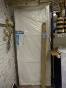 *Two Floor to Ceiling White Panel Sliding Doors