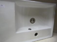 *Rectangular White Ceramic Sink with Tap Hole