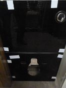*Black Glass Cistern Cabinet with Plastic Cistern