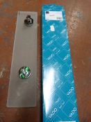 Vado Frosted Glass Shelf with Chrome Brackets