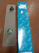 Vado Frosted Glass Shelf with Chrome Brackets