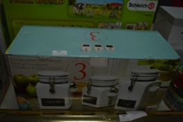 *Stoneware Canisters with Chalkboard