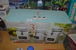 *Stoneware Canisters with Chalkboard