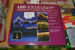 *LED Warm White Icicle Outdoor Lights