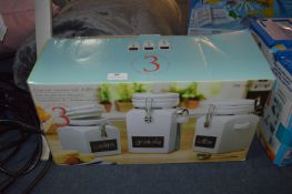 *Stoneware Canisters with Chalkboard