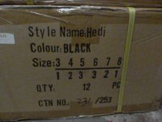 *Box of Twelve Pairs of Callie Black Prom Shoes (A