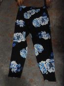*Ten Black & Blue Floral Trousers (Various Sizes)