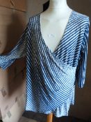 *Six Blue & White Striped Tops (Various Sizes)