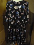 *Five Dark Blue Floral Dresses (Various Sizes)