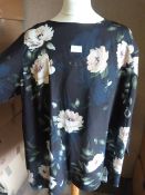 *Nine Black & Green Floral Tops (Various Sizes)